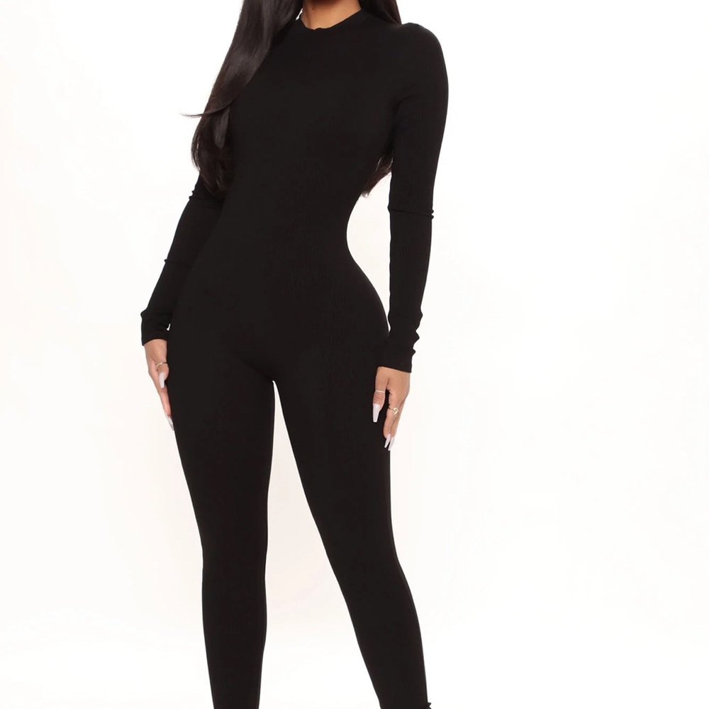Snatched Black Ribbed Jumpsuit - Fashion Nova